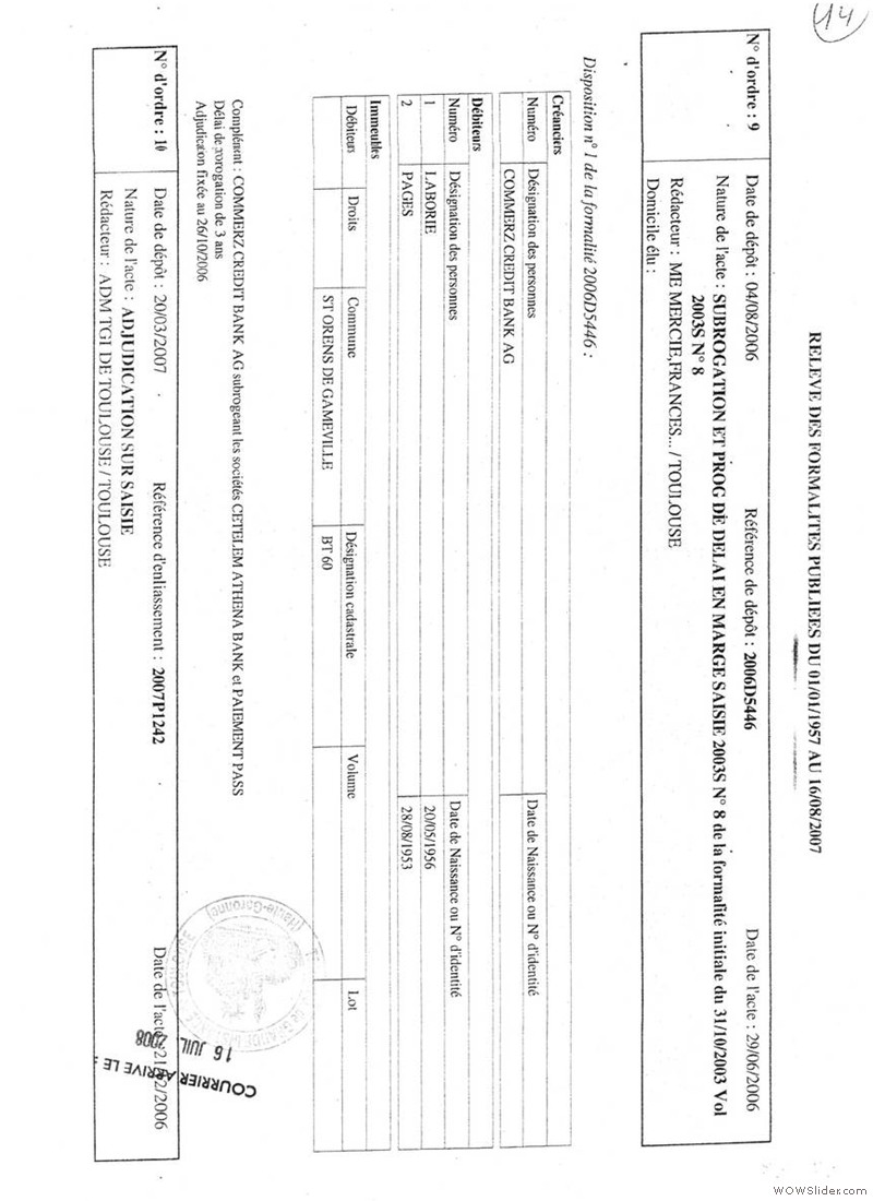 ordonnance du 1er juin 070016