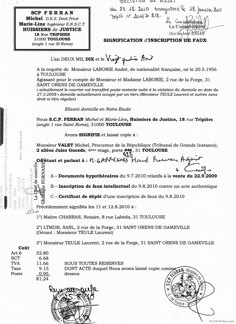 incription de faux 22 septembre 20090001