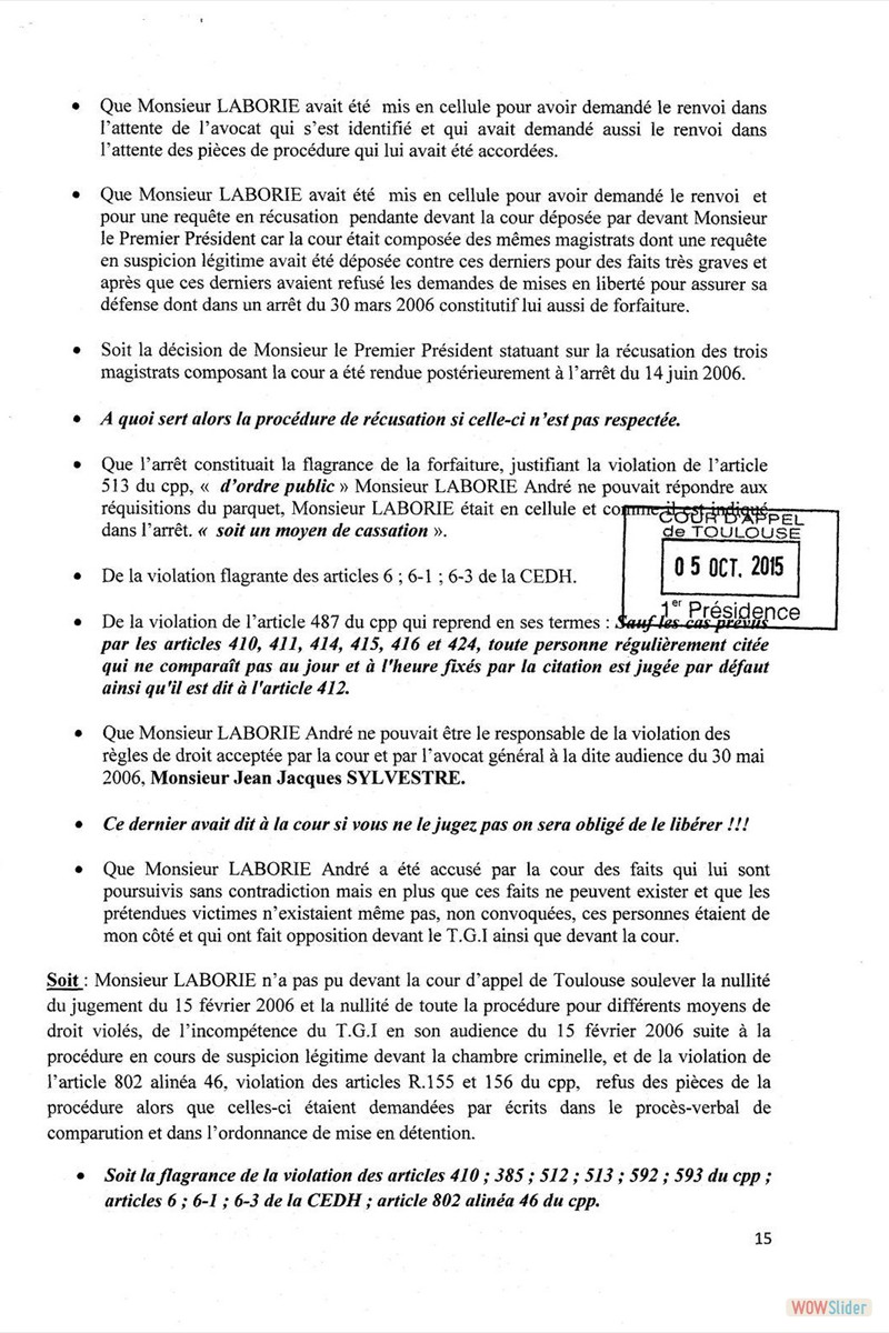 Enregistre recours 5 10 20150016