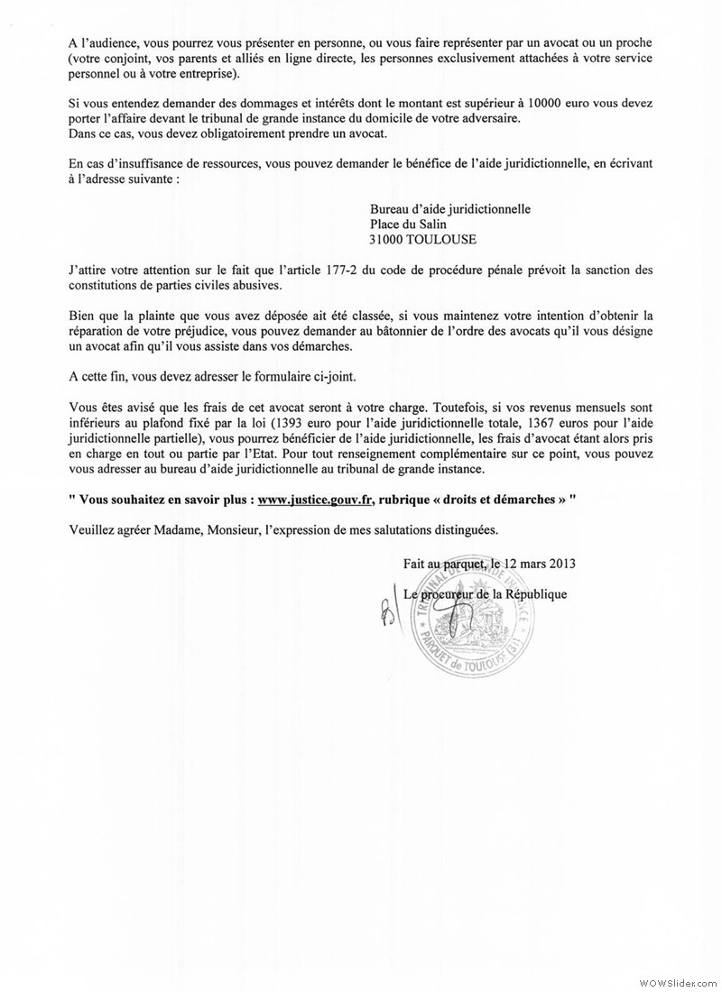 33 Plainte du 9 mars 2013 1